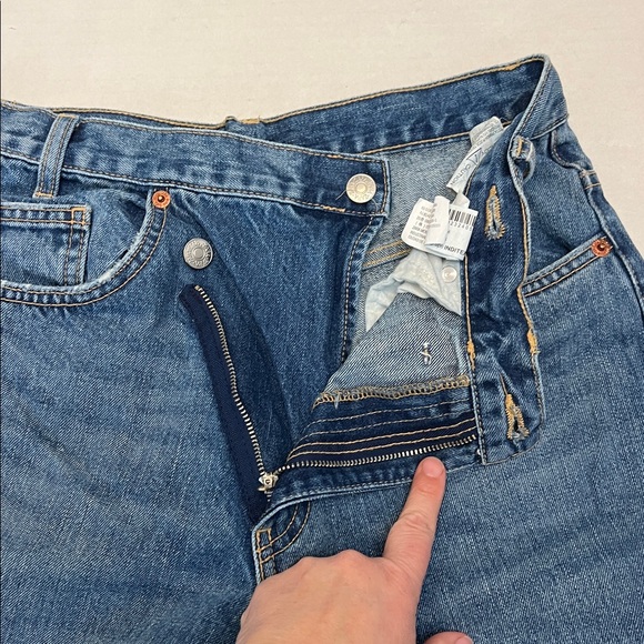 ZARA TRF THE HIGH-WAIST WIDE LEG CROSSOVER JEANS SIZE 4 - Picture 13 of 16